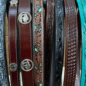 Leather Tooled Hatbands