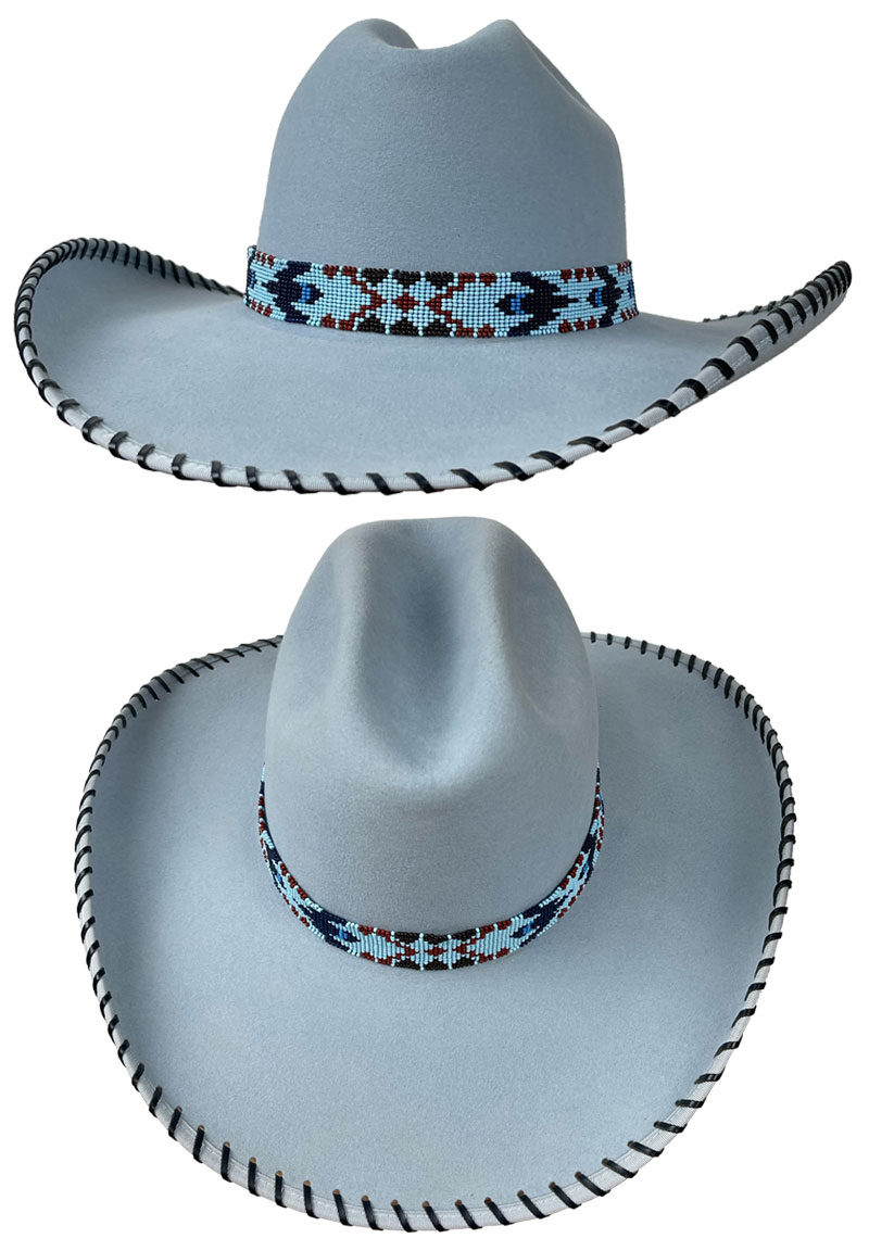 200 Cattleman 20X powder blue color hat for women