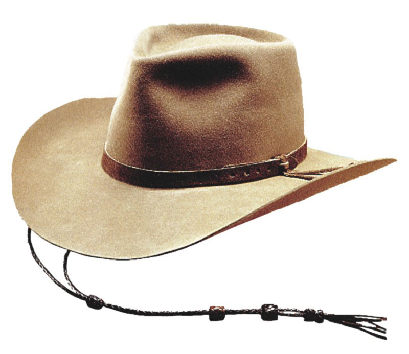 78 Snowy River camel color hat with LBR #6 dark brown hatband