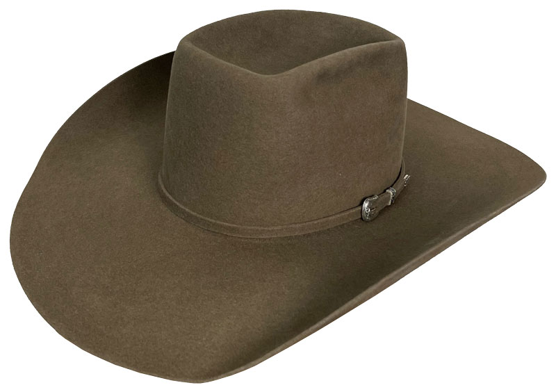 Cash pecan color hat with selfband