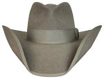 288 Dry Creek Wrangler style hat natural color with 3 3/4 deep packer front