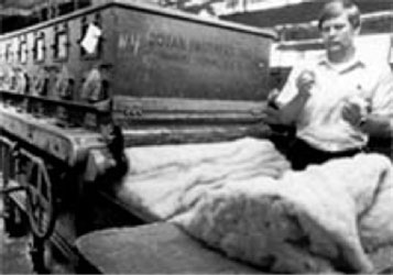 machine making felt from animal fur